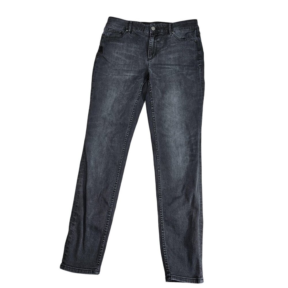 White House Black Market The Skinny Jeans Womens 6 Gray High Rise Stretch Denim